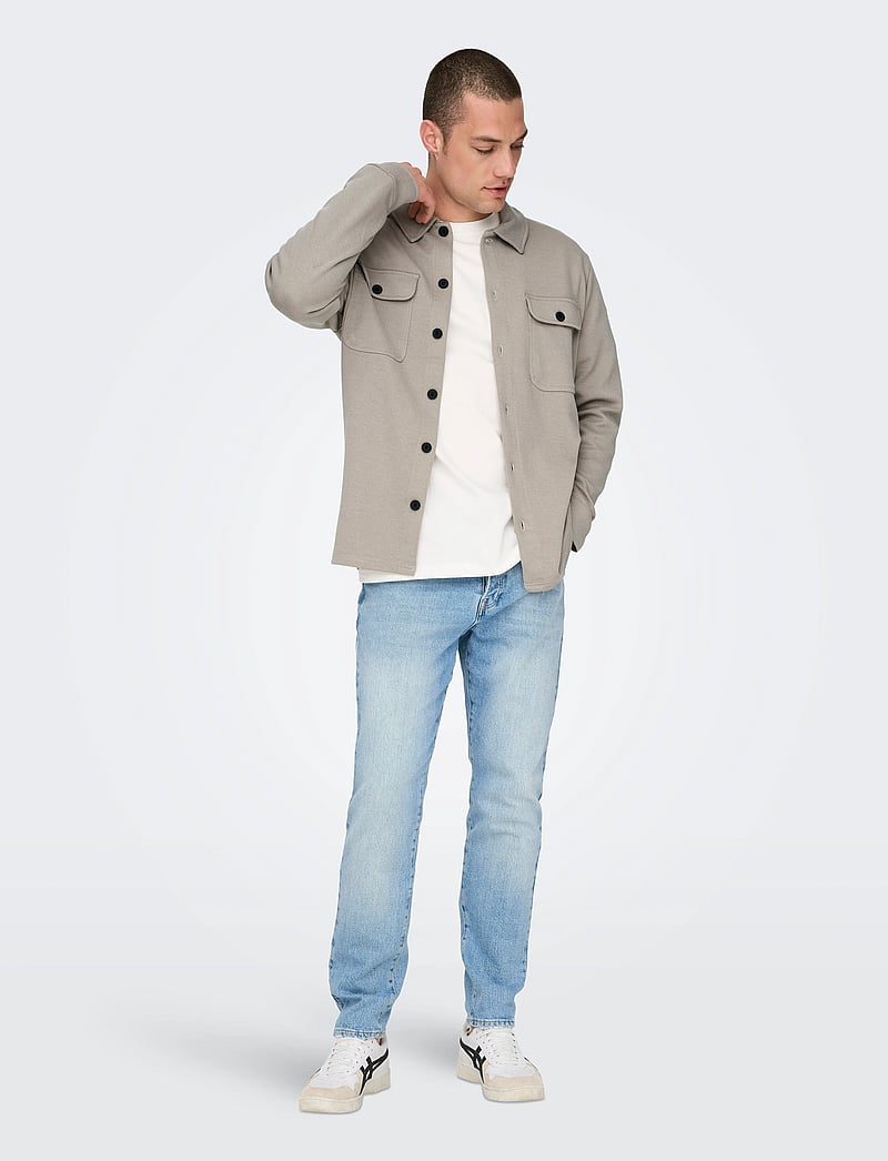 ONLY & SONS - ONSNEWKODYL OVERSHIRT SWEAT NOOS - kollektionen - vintage khaki - 4