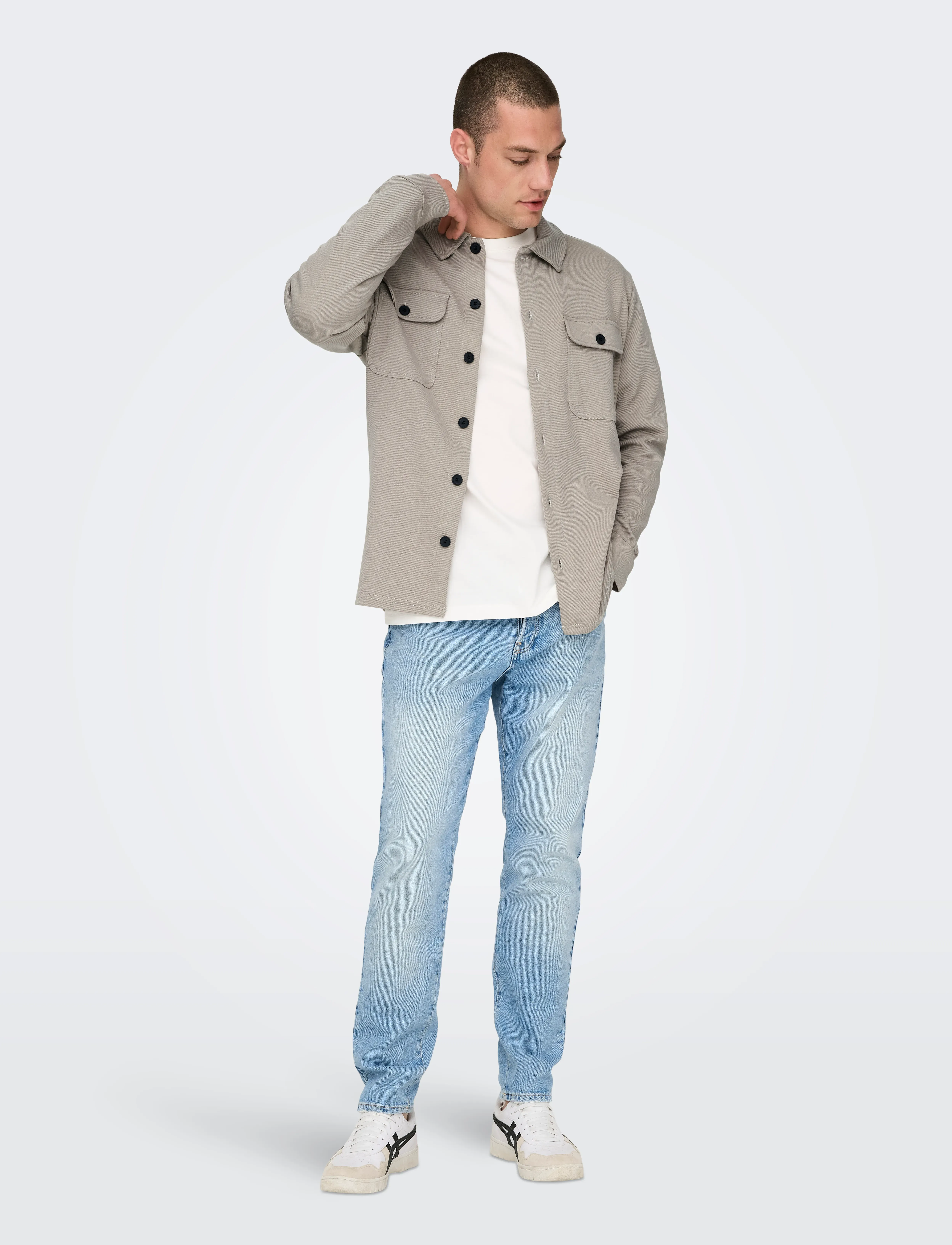 ONLY & SONS - ONSNEWKODYL OVERSHIRT SWEAT NOOS - kollektioner - vintage khaki - 4