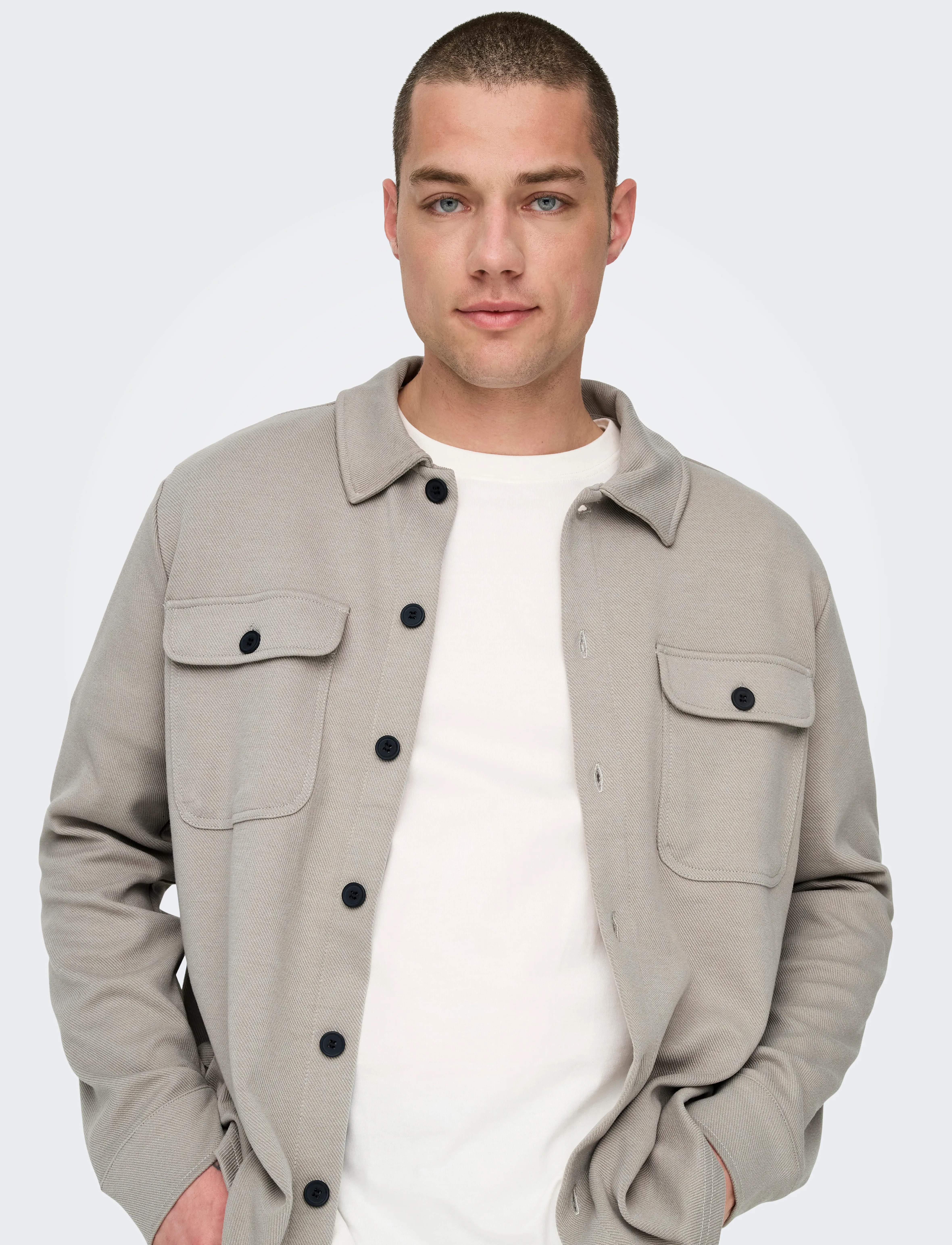 ONLY & SONS - ONSNEWKODYL OVERSHIRT SWEAT NOOS - kollektioner - vintage khaki - 5