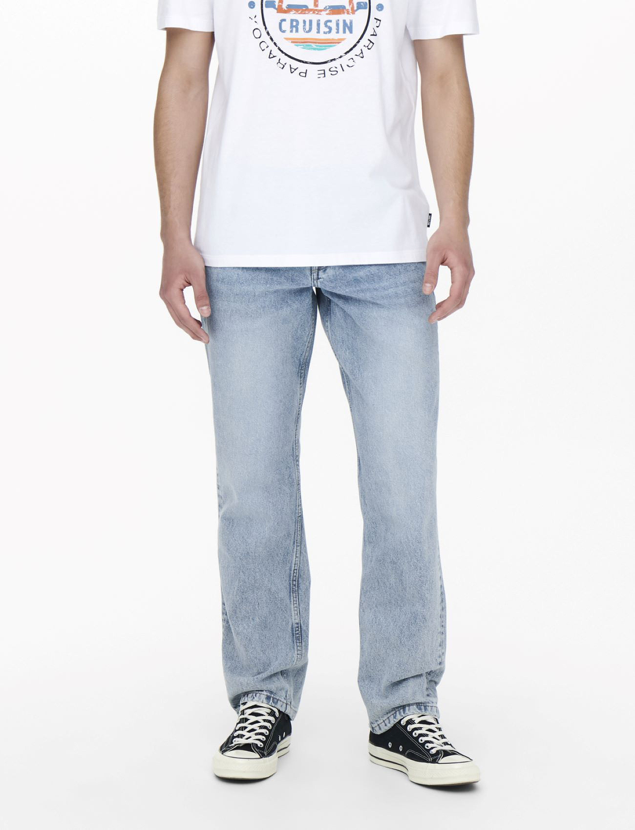 ONLY & SONS - ONSEDGE LOOSE L.BLUE PK 1416 - blue denim - 0
