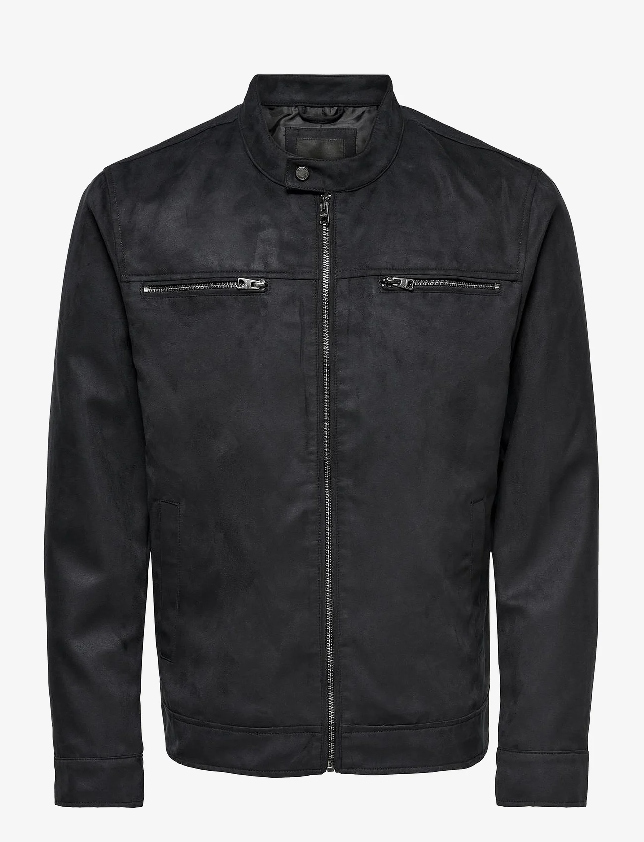 ONLY & SONS - ONSWILLOW FAKE SUEDE JACKET OTW NOOS - pavasarinės striukės - black - 0