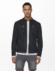 ONLY & SONS - ONSWILLOW FAKE SUEDE JACKET OTW NOOS - kevättakit - black - 5