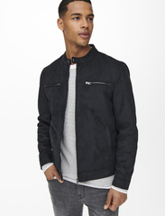 ONLY & SONS - ONSWILLOW FAKE SUEDE JACKET OTW NOOS - spring jackets - black - 9