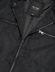 ONLY & SONS - ONSWILLOW FAKE SUEDE JACKET OTW NOOS - spring jackets - black - 2