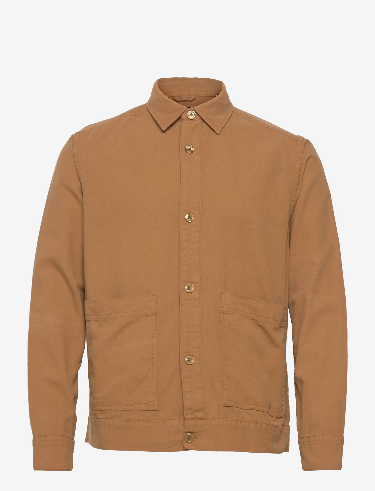 ONLY & SONS - ONSARON LS WASHED CANVAS OVERSHIRT - rubber - 0