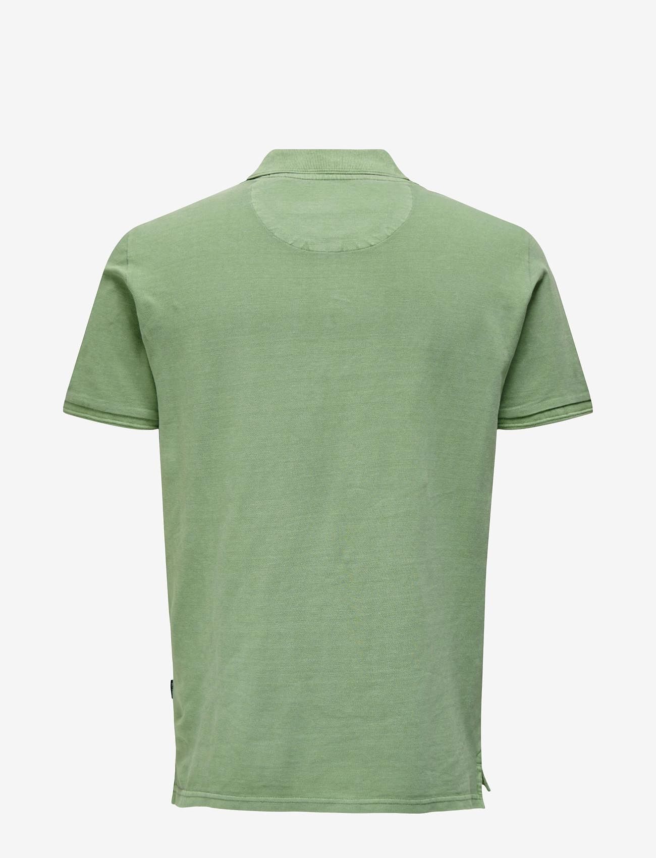 ONLY & SONS - ONSTRAVIS SLIM WASHED SS POLO NOOS - de laveste prisene - hedge green - 1