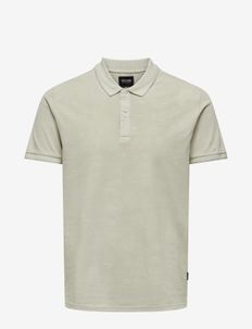 ONSTRAVIS SLIM WASHED SS POLO NOOS, ONLY & SONS