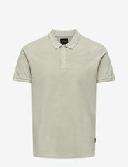 ONLY & SONS - ONSTRAVIS SLIM WASHED SS POLO NOOS - najniższe ceny - moonstruck - 0