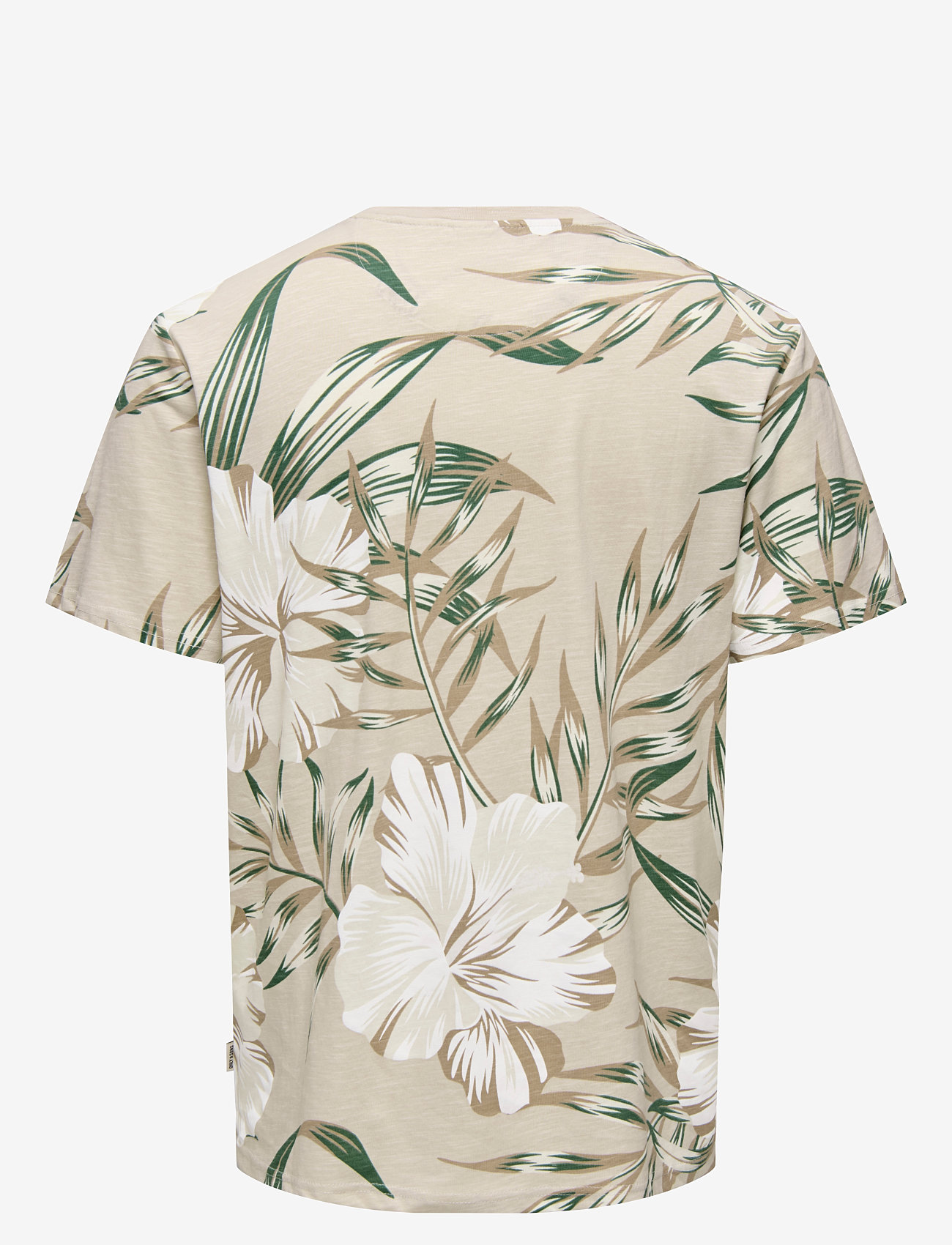 ONLY & SONS - ONSKLOP REG SS FLORAL TEE NOOS - short-sleeved t-shirts - silver lining - 2