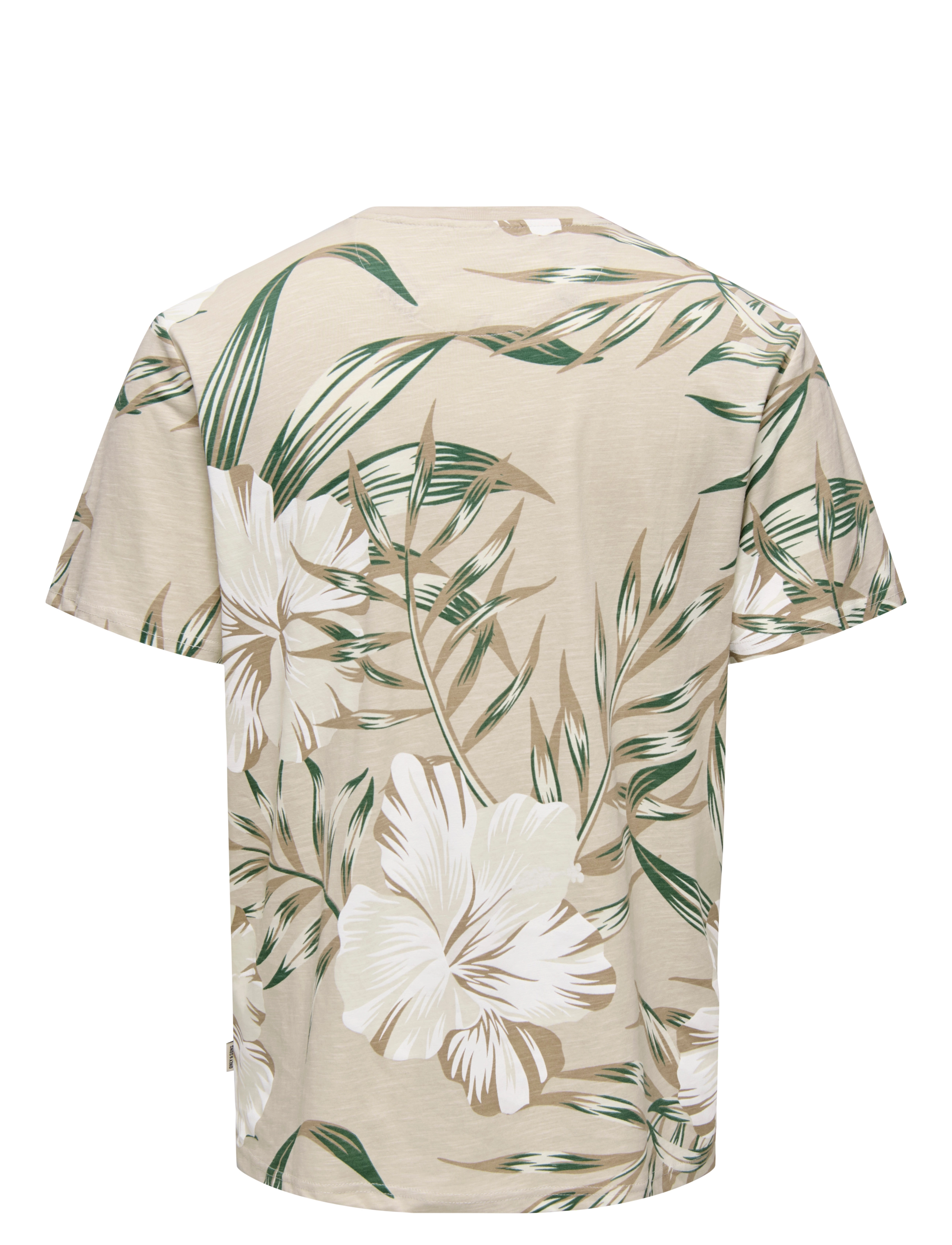 ONLY & SONS - ONSKLOP REG SS FLORAL TEE NOOS - silver lining - 2