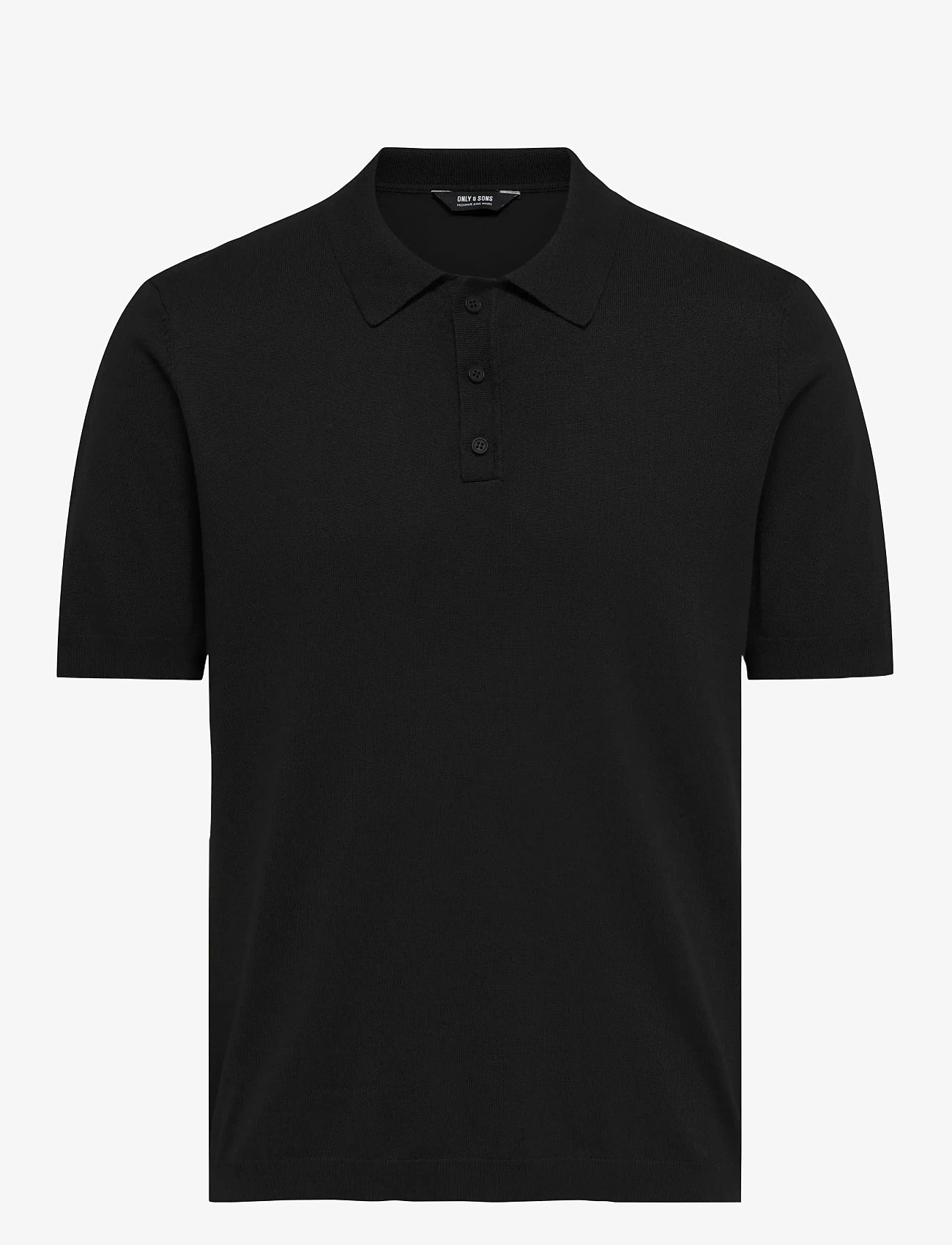 ONLY & SONS - ONSWYLER REG 14 SS POLO KNIT NOOS - knitted polos - black - 1