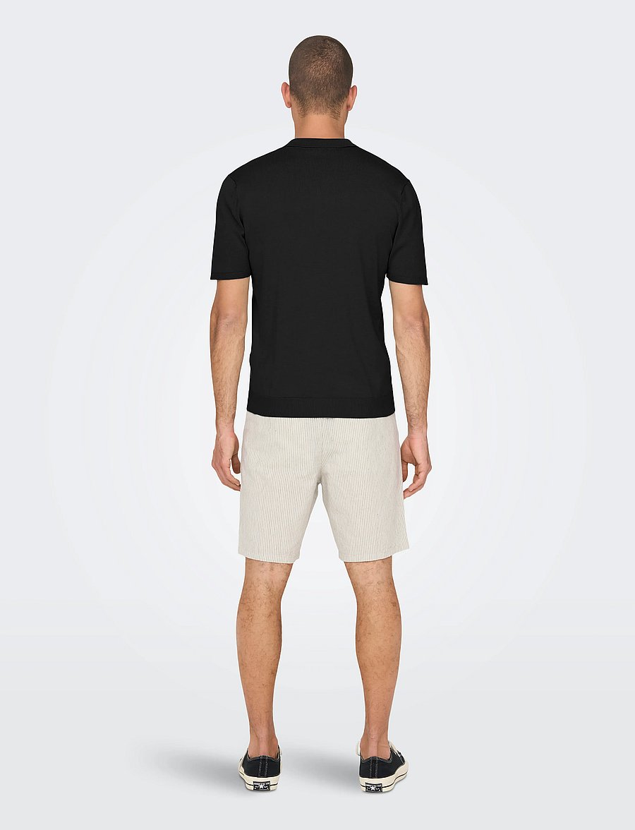 ONLY & SONS - ONSWYLER REG 14 SS POLO KNIT NOOS - polostrik - black - 3