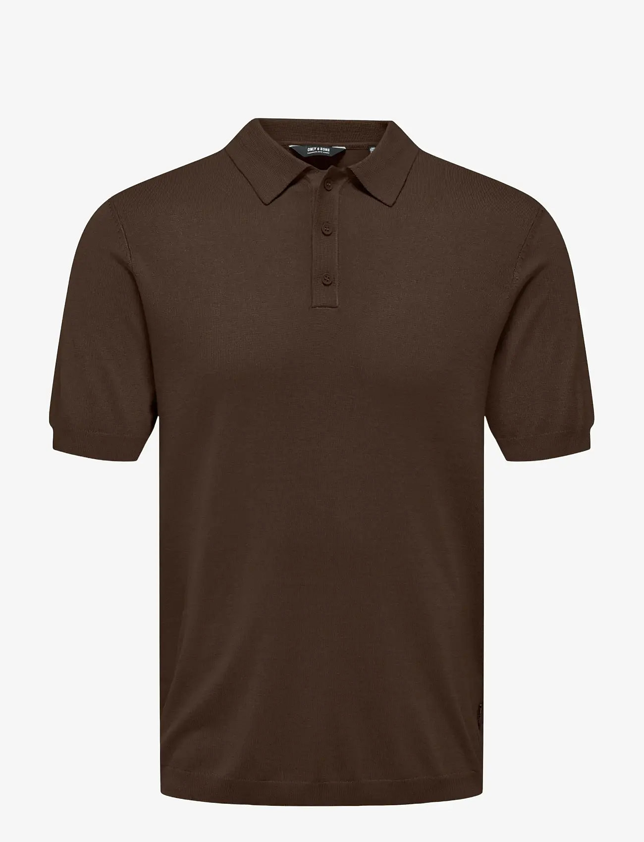 ONLY & SONS - ONSWYLER REG 14 SS POLO KNIT NOOS - polostrik - demitasse - 1