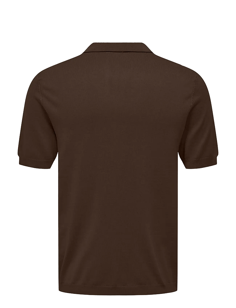 ONLY & SONS - ONSWYLER REG 14 SS POLO KNIT NOOS - polostrik - demitasse - 2