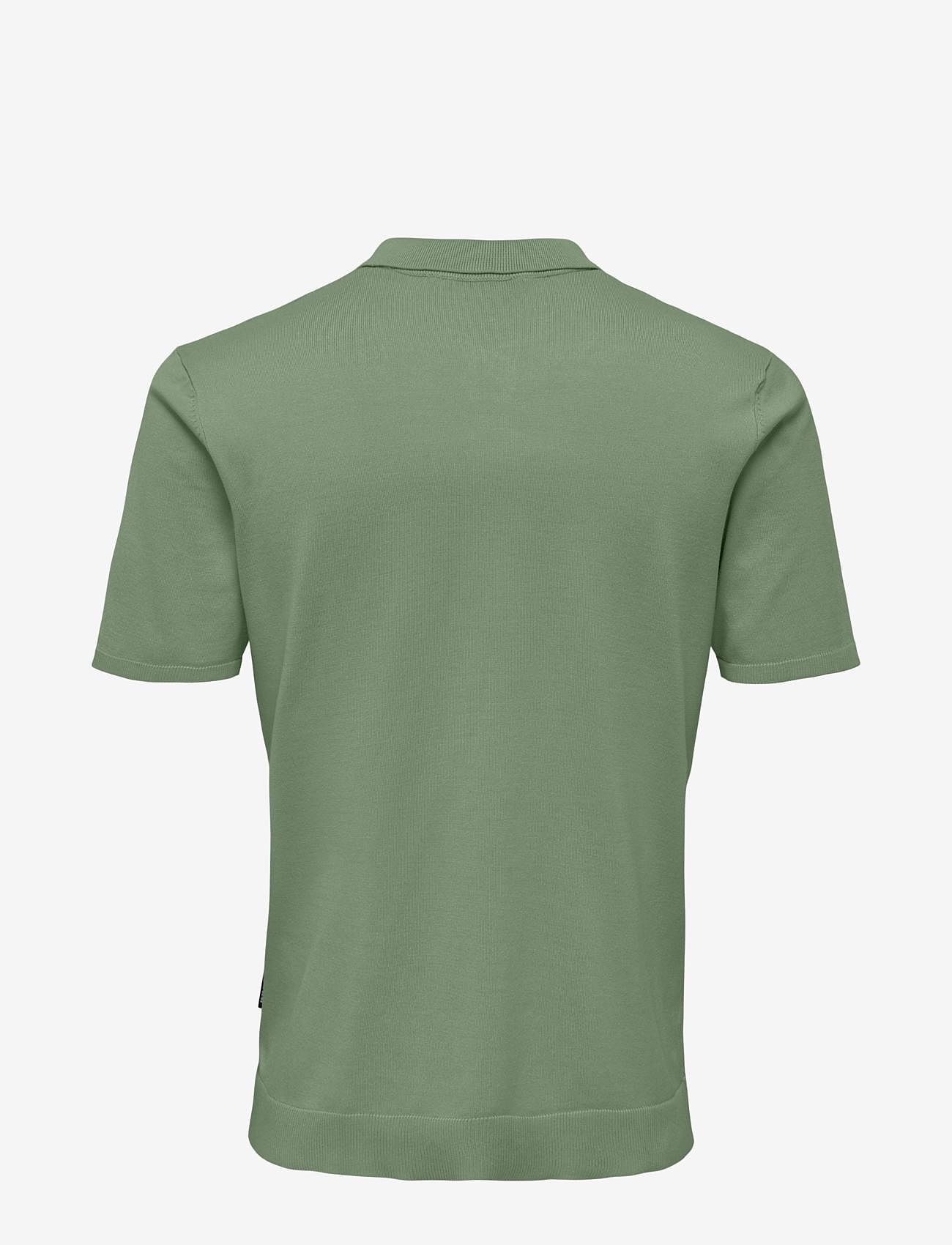 ONLY & SONS - ONSWYLER LIFE REG 14 SS POLO KNIT NOOS - mažiausios kainos - hedge green - 1