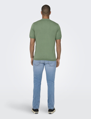 ONLY & SONS - ONSWYLER LIFE REG 14 SS POLO KNIT NOOS - alhaisimmat hinnat - hedge green - 3
