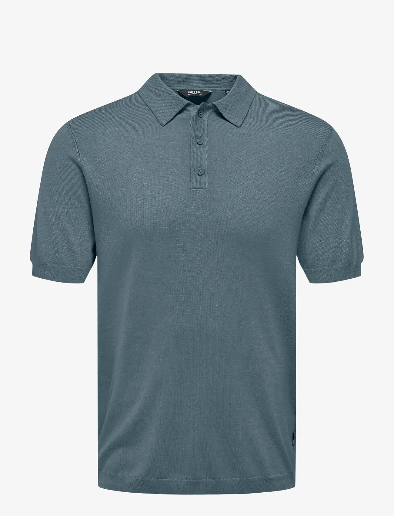 ONLY & SONS - ONSWYLER REG 14 SS POLO KNIT NOOS - gestrickte polohemden - stormy weather - 1