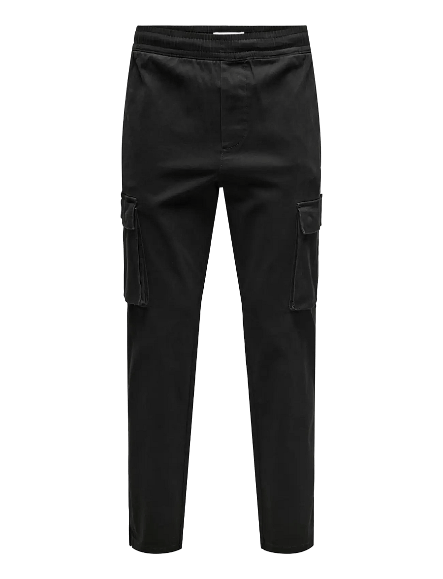 ONLY & SONS - ONSCAM LIFE LINUS CARGO PANT PK 0013 - cargobukser - black - 1