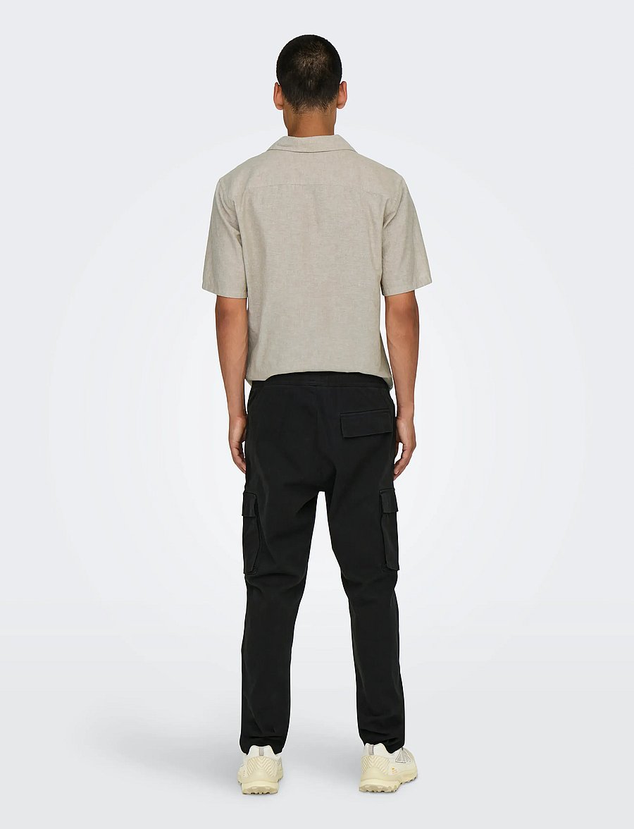 ONLY & SONS - ONSCAM LIFE LINUS CARGO PANT PK 0013 - cargobukser - black - 3