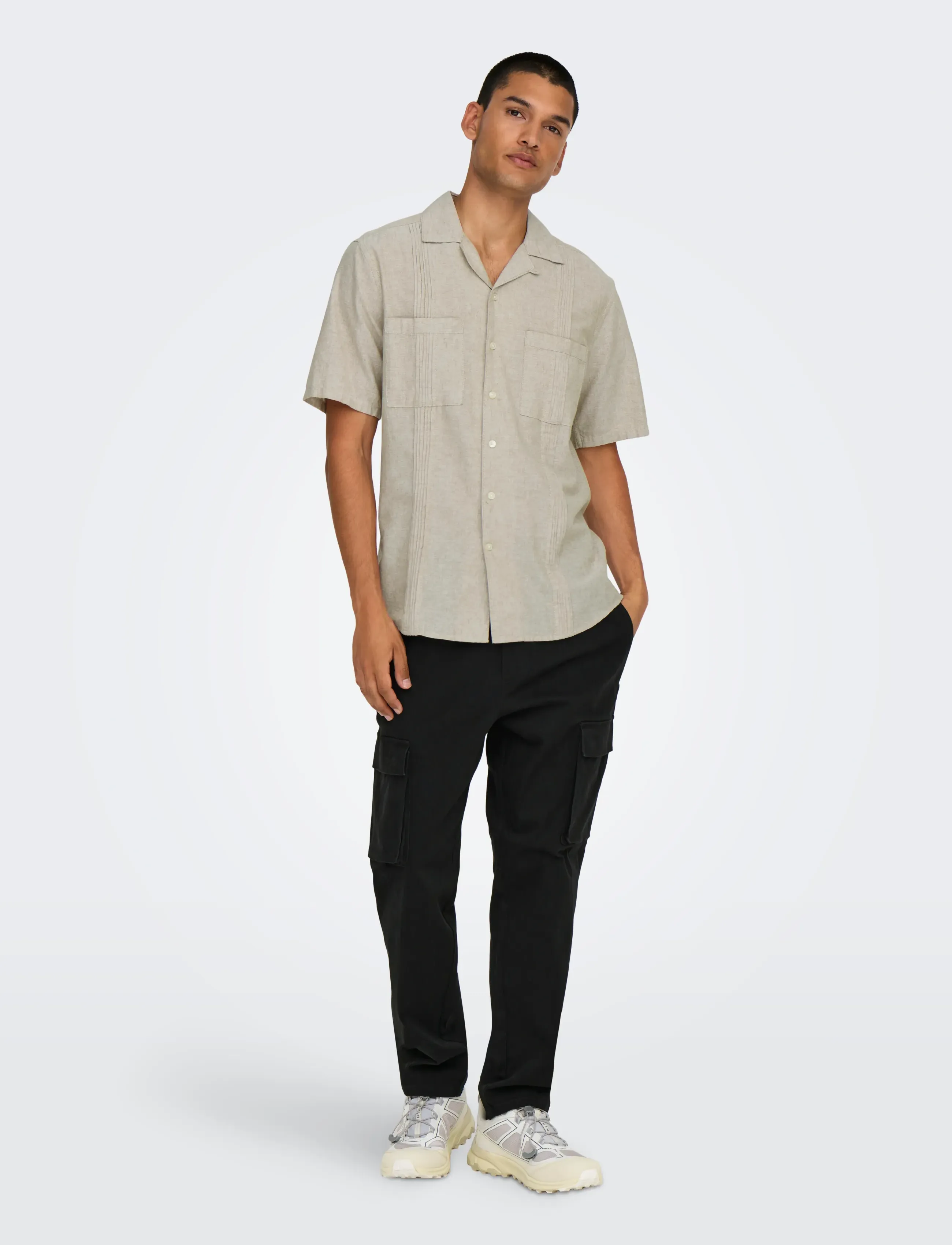 ONLY & SONS - ONSCAM LIFE LINUS CARGO PANT PK 0013 - cargobukser - black - 4