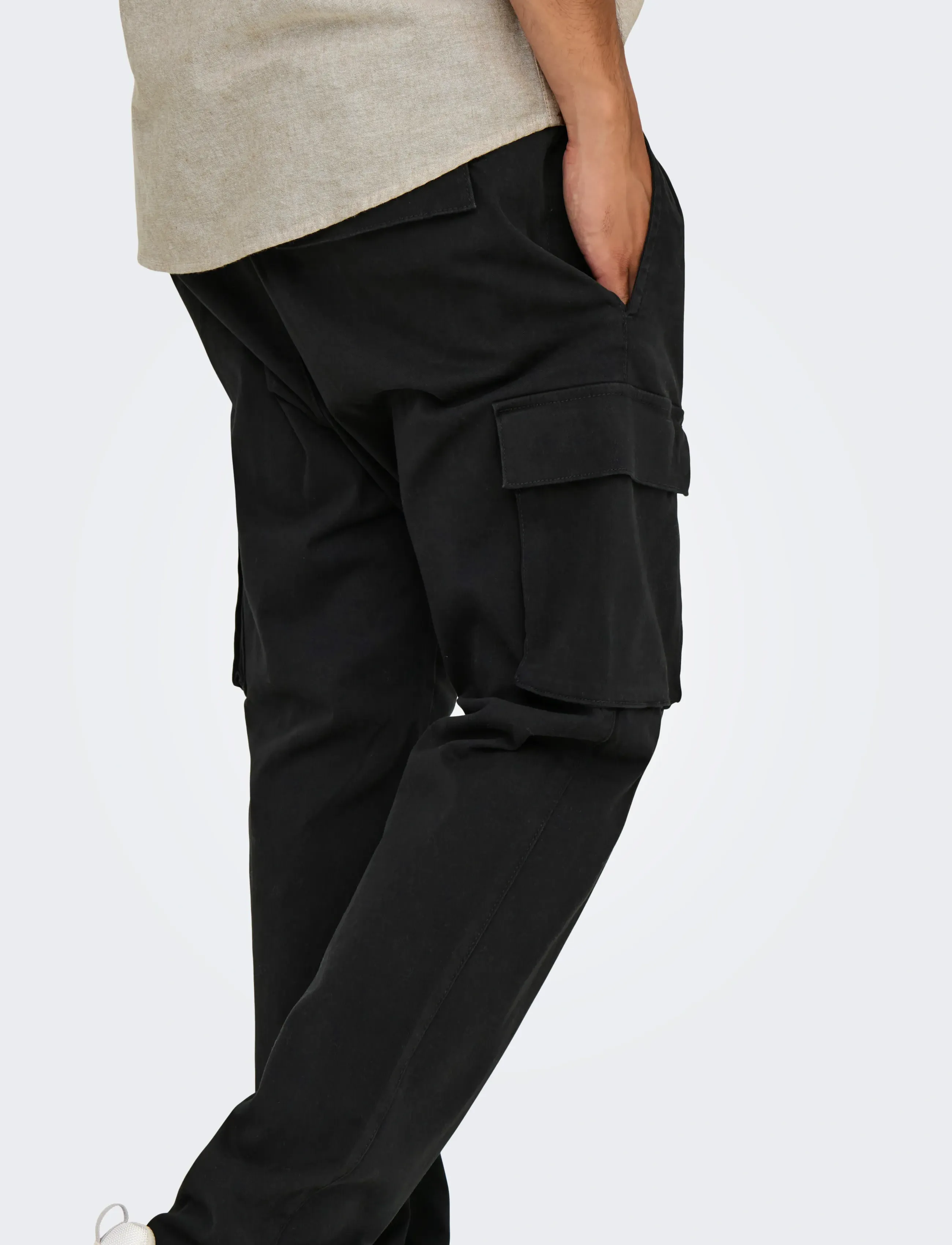 ONLY & SONS - ONSCAM LIFE LINUS CARGO PANT PK 0013 - cargobukser - black - 5