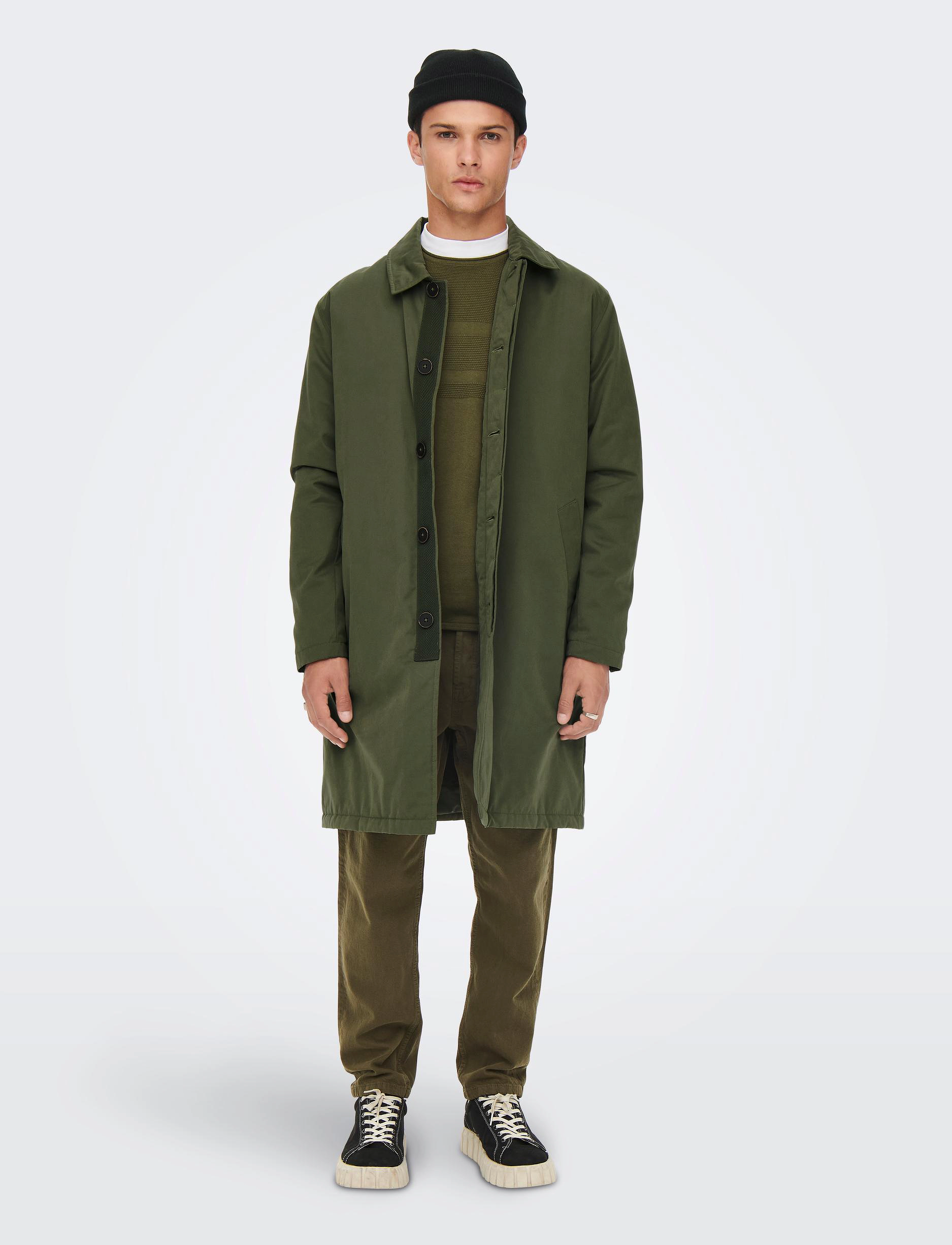ONLY & SONS - ONSWILSON CARCOAT OTW - olive night - 2