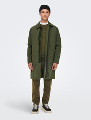ONLY & SONS - ONSWILSON CARCOAT OTW - ploni paltai - olive night - 4
