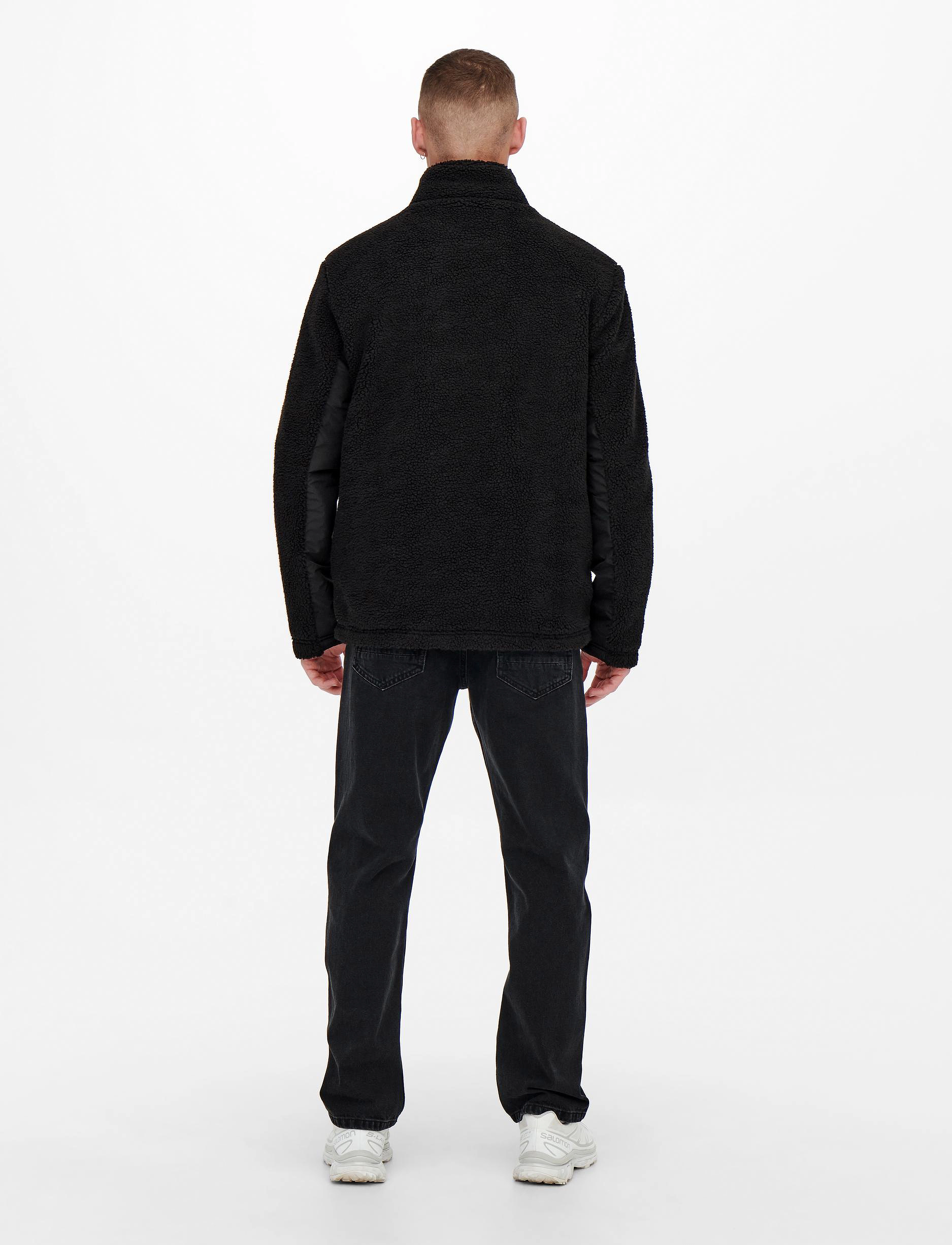 ONLY & SONS - ONSVILLADS SHERPA MIX JACKET OTW - black - 3