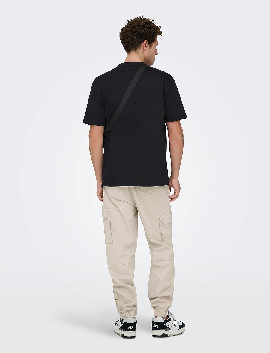 ONLY & SONS - ONSFRED LIFE RLX SS TEE NOOS - lühikeste varrukatega t-särgid - black - 3