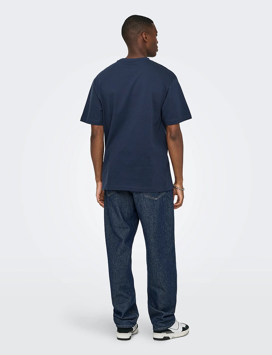 ONLY & SONS - ONSFRED LIFE RLX SS TEE NOOS - kurzärmelige t-shirts - blue nights - 3