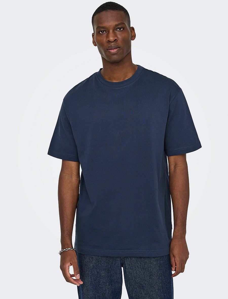 ONLY & SONS - ONSFRED LIFE RLX SS TEE NOOS - kurzärmelige t-shirts - blue nights - 4