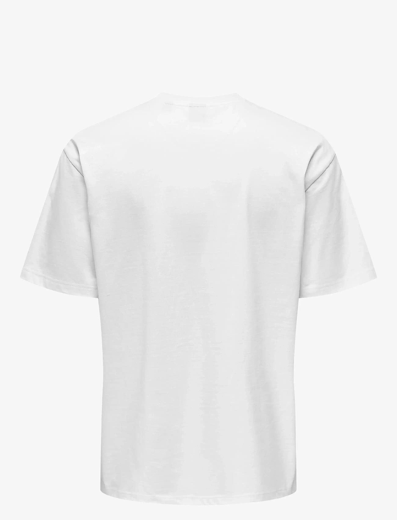 ONLY & SONS - ONSFRED LIFE RLX SS TEE NOOS - lyhythihaiset - bright white - 2