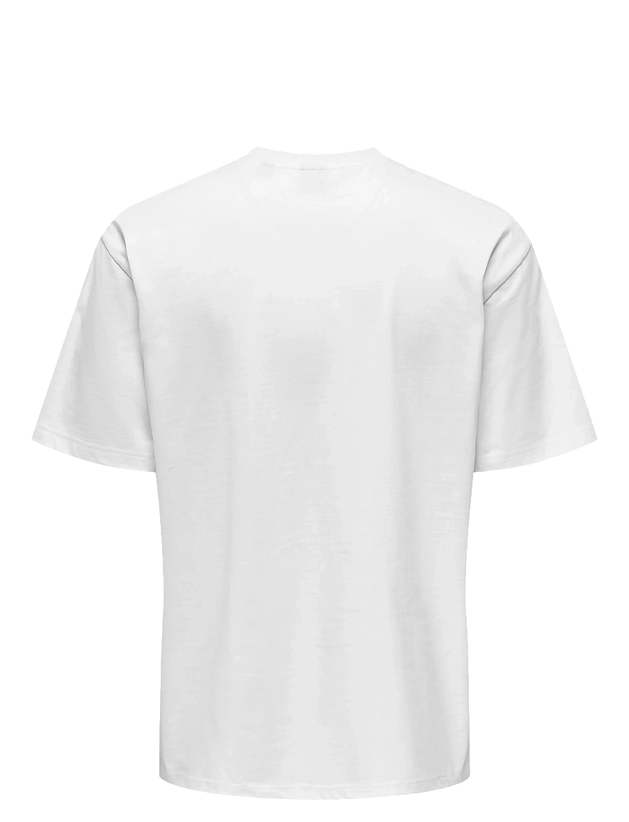 ONLY & SONS - ONSFRED LIFE RLX SS TEE NOOS - krótki rękaw - bright white - 2