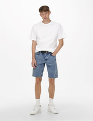 ONLY & SONS - ONSFRED LIFE RLX SS TEE NOOS - laveste priser - bright white - 2