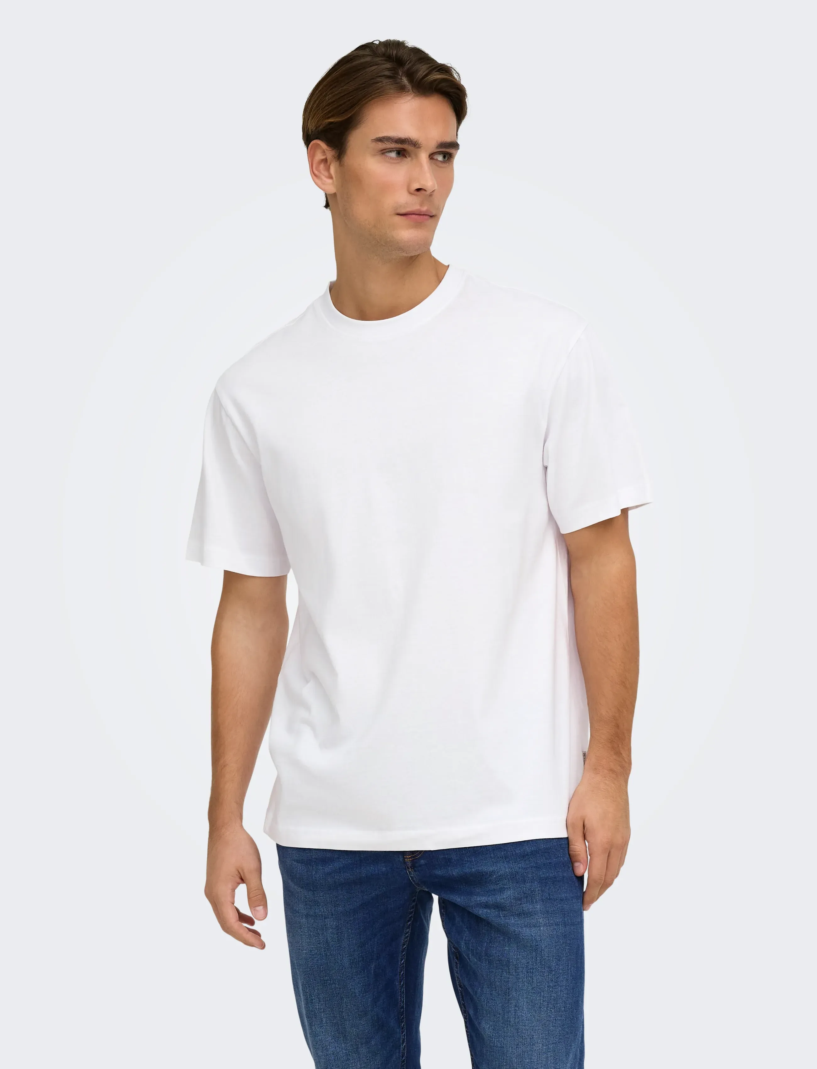 ONLY & SONS ONSFRED LIFE RLX SS TEE NOOS - Looks for less - BRIGHT WHITE / white