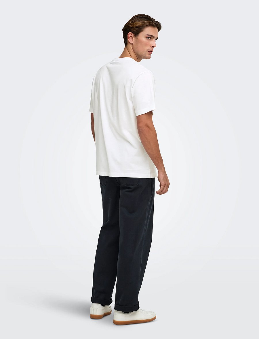 ONLY & SONS - ONSFRED LIFE RLX SS TEE NOOS - lühikeste varrukatega t-särgid - bright white - 3