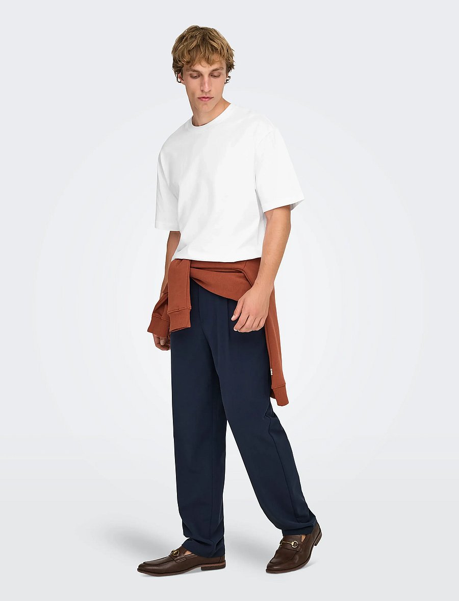 ONLY & SONS - ONSFRED LIFE RLX SS TEE NOOS - krótki rękaw - bright white - 4