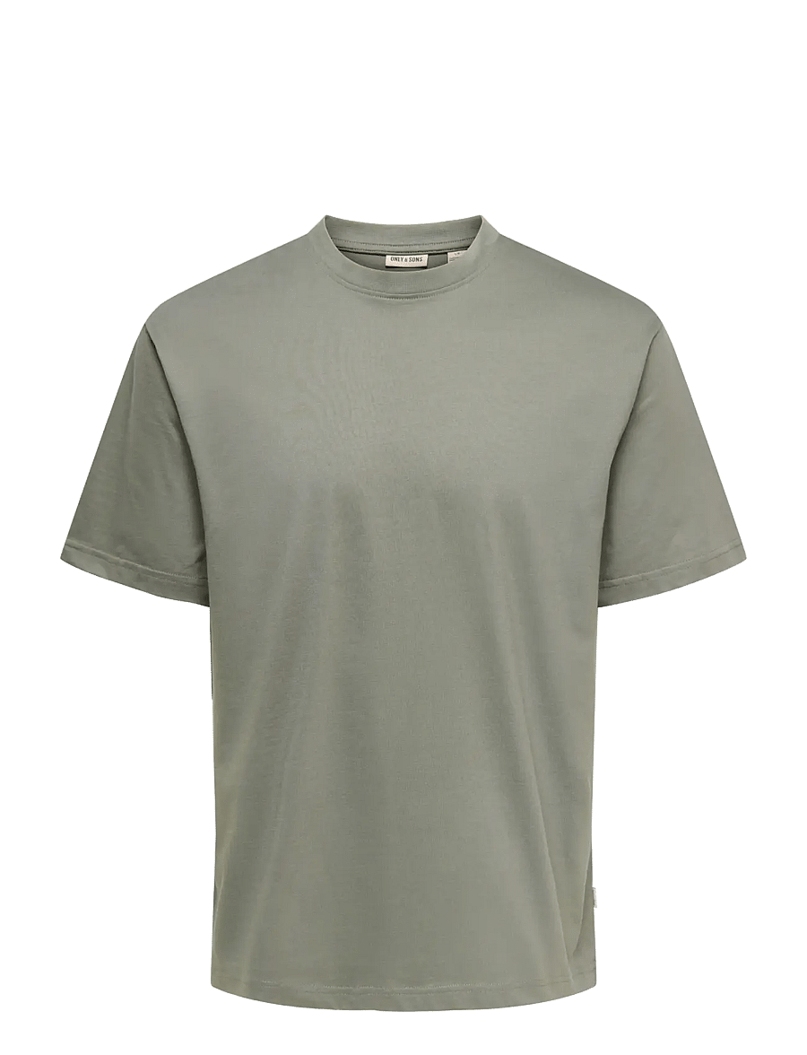 ONLY & SONS - ONSFRED LIFE RLX SS TEE NOOS - short-sleeved t-shirts - castor gray - 1