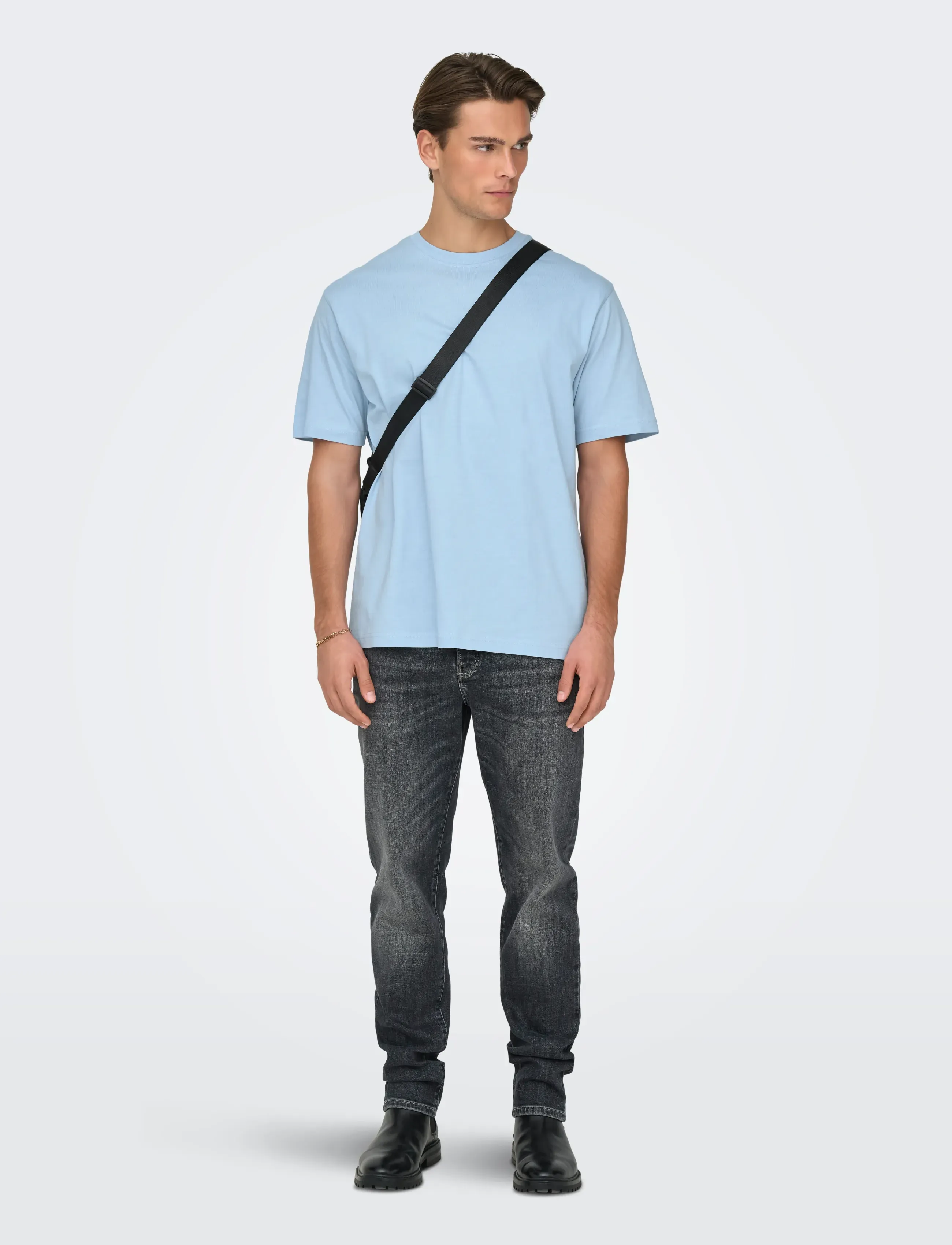 ONLY & SONS - ONSFRED LIFE RLX SS TEE NOOS - lühikeste varrukatega t-särgid - cerulean - 0