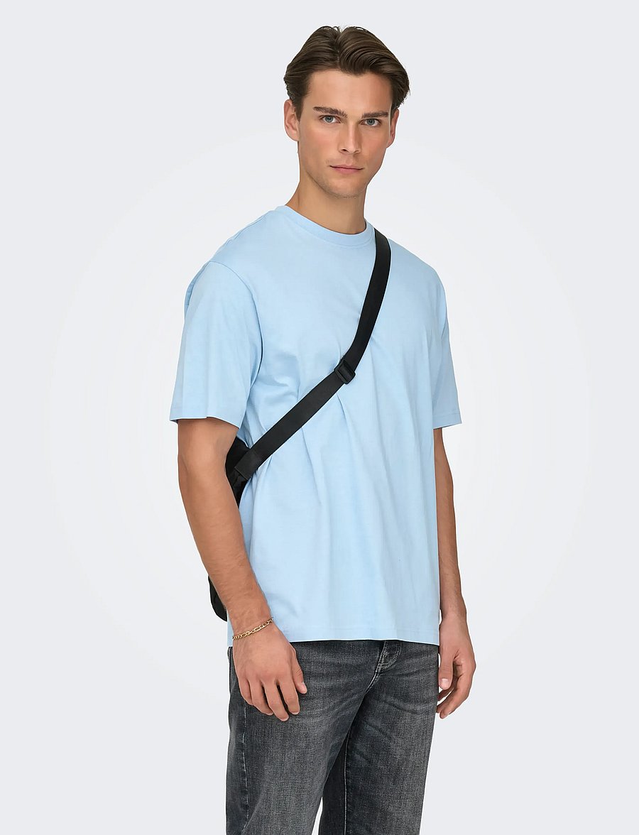 ONLY & SONS - ONSFRED LIFE RLX SS TEE NOOS - lühikeste varrukatega t-särgid - cerulean - 5