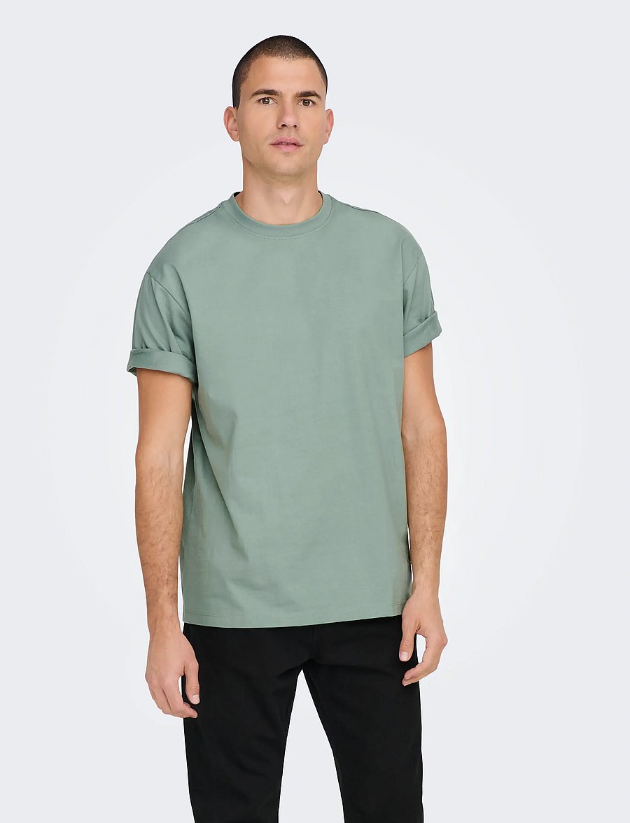 ONLY & SONS - ONSFRED LIFE RLX SS TEE NOOS - lühikeste varrukatega t-särgid - chinois green - 0