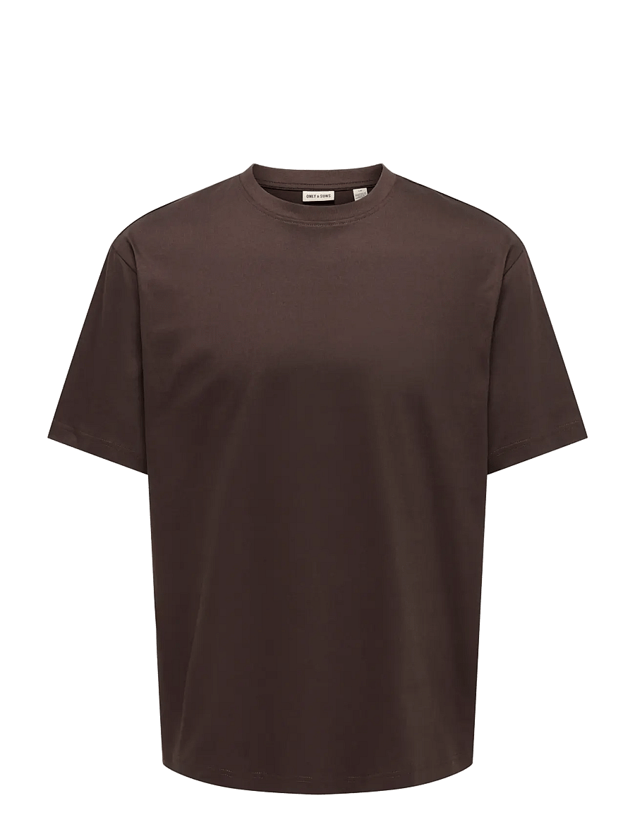 ONLY & SONS - ONSFRED LIFE RLX SS TEE NOOS - kurzärmelige t-shirts - coffee bean - 1
