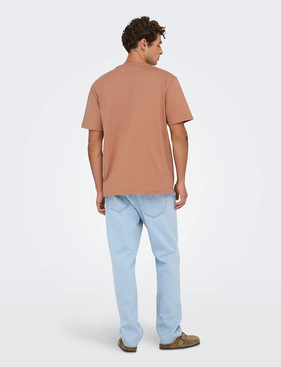 ONLY & SONS - ONSFRED LIFE RLX SS TEE NOOS - krótki rękaw - cork - 3
