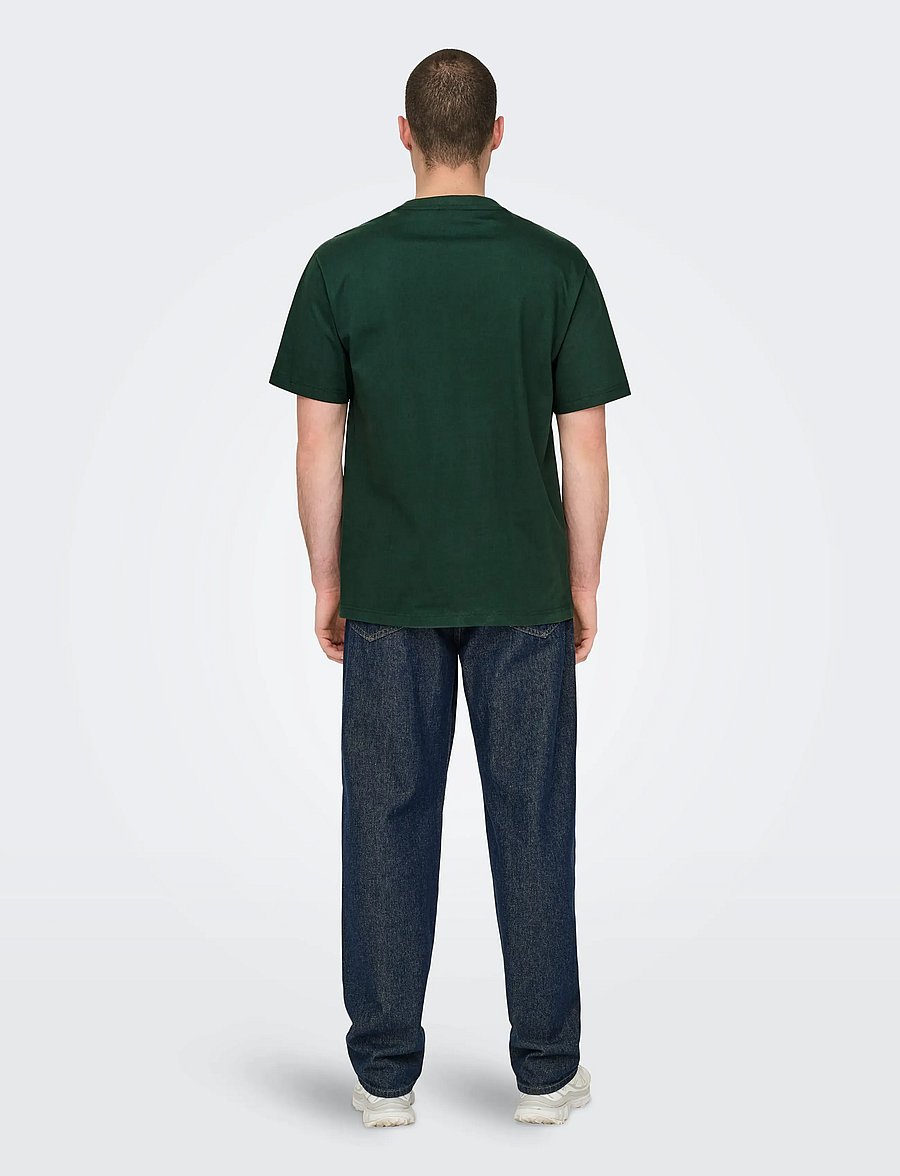 ONLY & SONS - ONSFRED LIFE RLX SS TEE NOOS - lühikeste varrukatega t-särgid - darkest spruce - 3