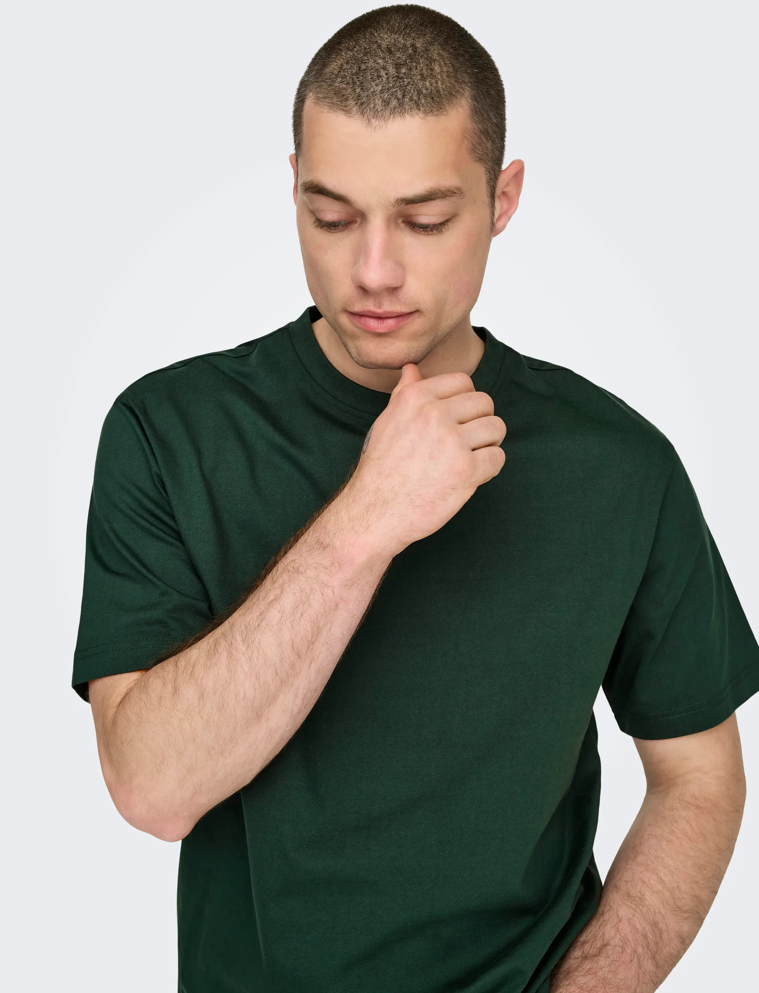 ONLY & SONS - ONSFRED LIFE RLX SS TEE NOOS - lühikeste varrukatega t-särgid - darkest spruce - 4