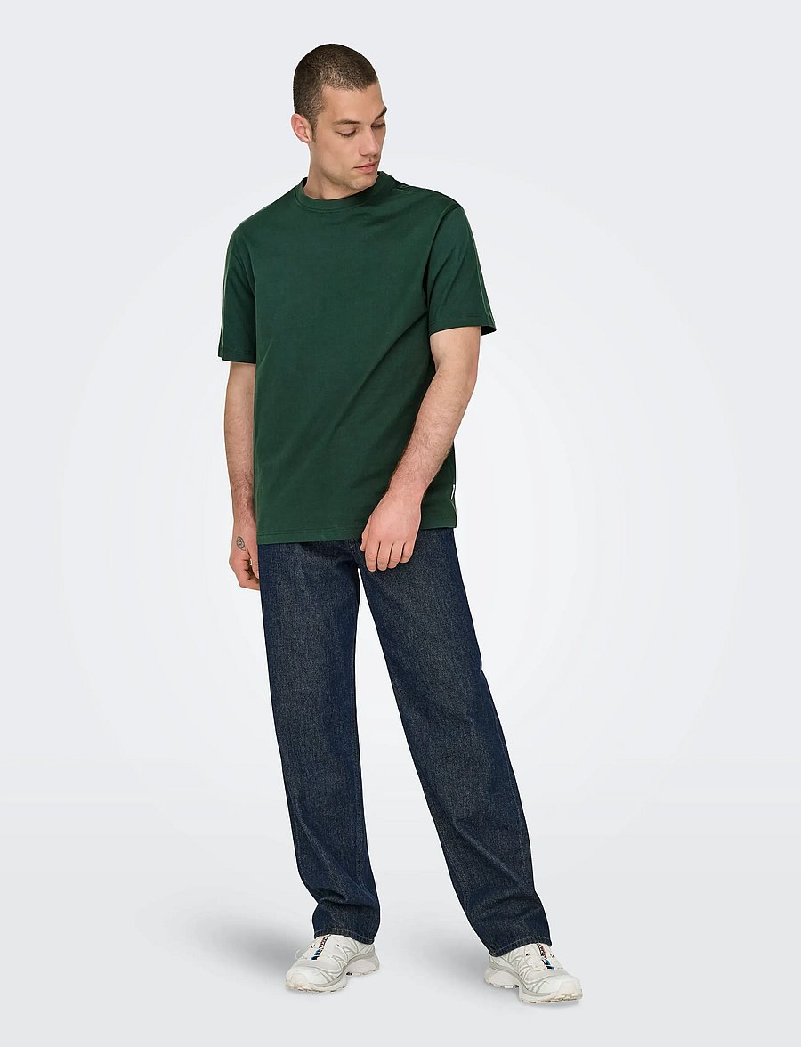 ONLY & SONS - ONSFRED LIFE RLX SS TEE NOOS - lühikeste varrukatega t-särgid - darkest spruce - 5