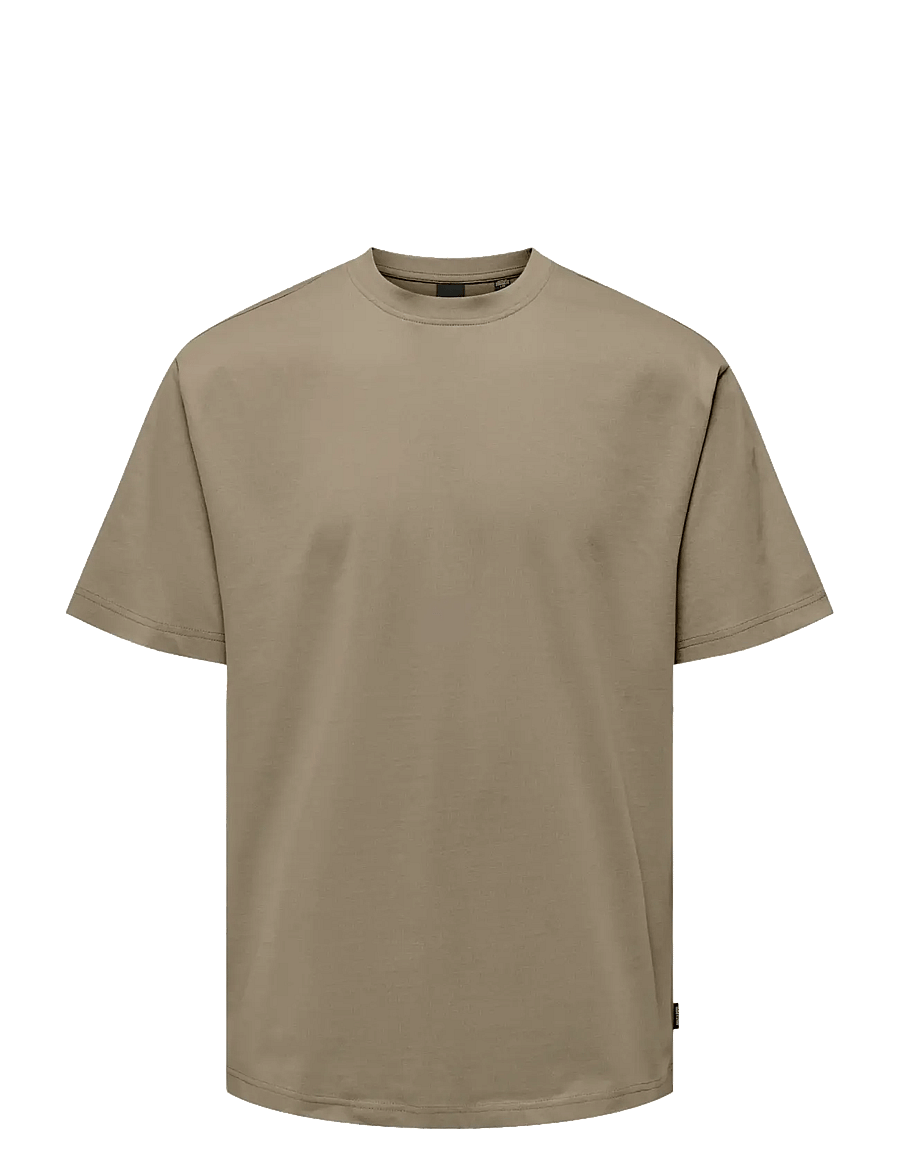 ONLY & SONS - ONSFRED LIFE RLX SS TEE NOOS - lühikeste varrukatega t-särgid - desert taupe - 1