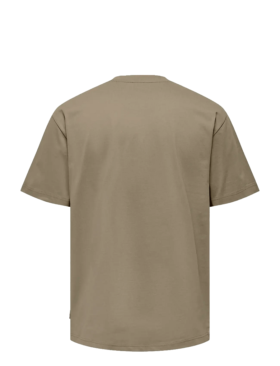 ONLY & SONS - ONSFRED LIFE RLX SS TEE NOOS - kortärmade t-shirts - desert taupe - 2