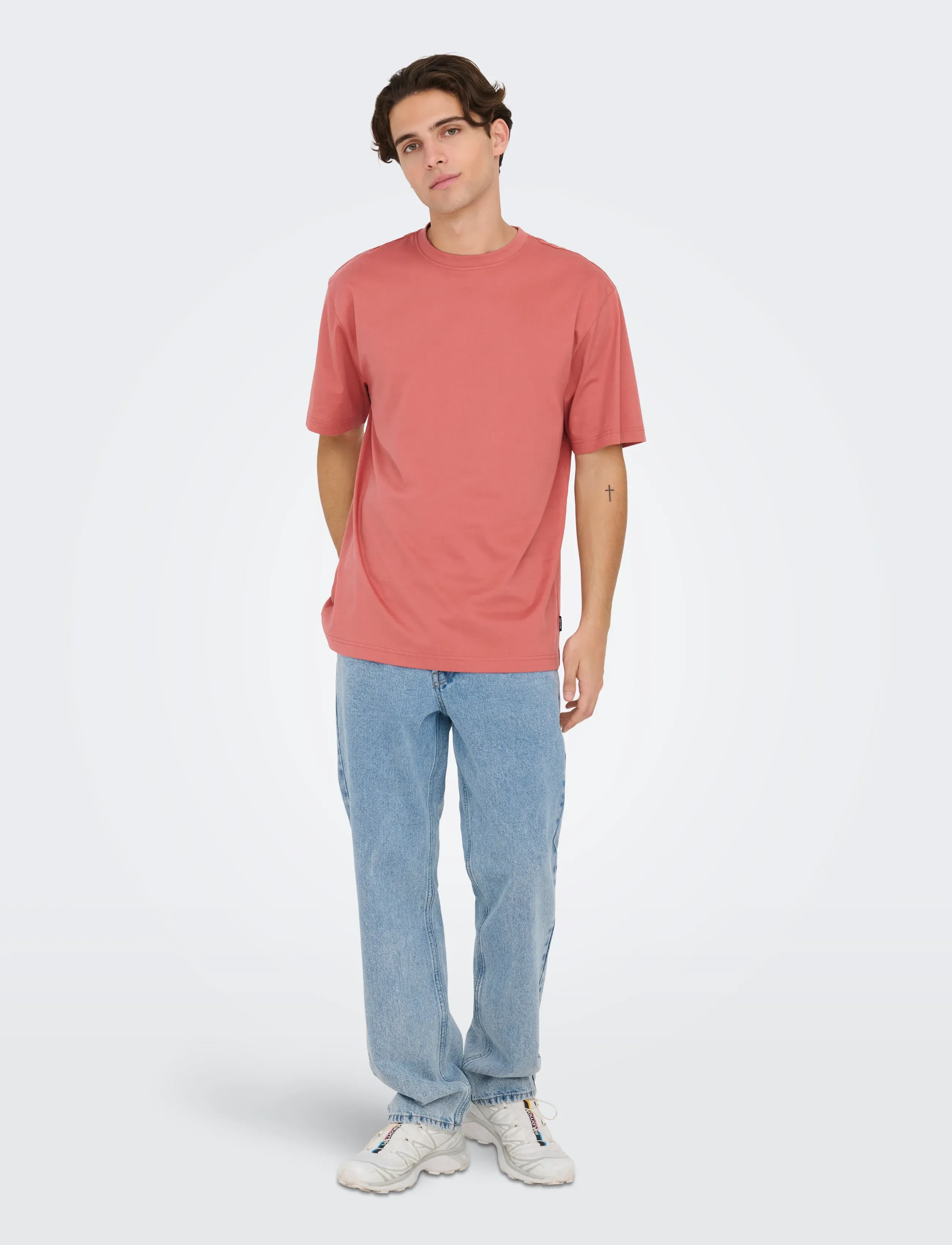 ONLY & SONS - ONSFRED LIFE RLX SS TEE NOOS - kurzärmelig - dusty cedar - 4