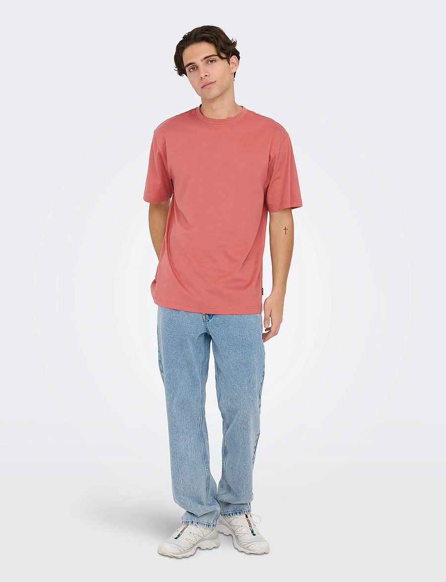 ONLY & SONS - ONSFRED LIFE RLX SS TEE NOOS - kurzärmelige t-shirts - dusty cedar - 4